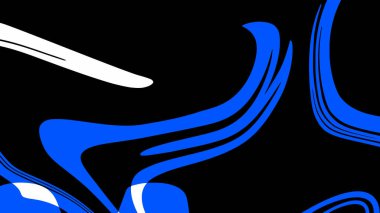 Siyah Arkaplanda Mavi ve Beyaz Sıvı