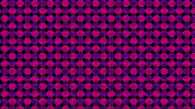 Siyah Arkaplanda Mor ve Pembe Sekizgen Geometrik Desen