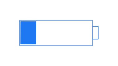 Pil şarj etme animasyonu katı mavi renk, canlandırılmış pil simgesi, canlandırılmış ikon şarj pili şarjı, Batarya Hızlı Şarj Kavramı, yakıt ve güç üretimi