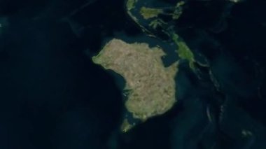 Avustralya haritası animasyonu Avustralya bayrağı ile vurgulanmış sınır rengi, Avustralya 'nın 3d animasyon haritası, Avustralya üst uzay görünümünden yakınlaşan haritalar, Avustralya' ya yakınlaşan Dünya Haritası, Avustralya 'nın Detaylı Haritası