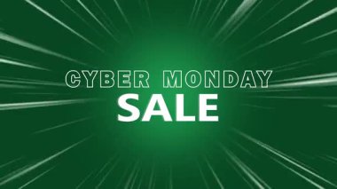 Pazartesi siber satış etkinliği tanıtım animasyonu zum hattı arka planında, Pazartesi günü Siber satış etkinliğinin tanıtımı, Noel satışı metninin animasyonu, satış etkinlikleri