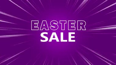 Paskalya indirimi etkinliği tanıtım animasyonu zoom hattı arka planında, hareketli Paskalya indirimi etkinliği tanıtımı, Paskalya indirimi metni animasyonu, satış etkinlikleri