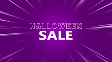 Cadılar Bayramı etkinliği tanıtım animasyonu zum hattı arka planında, bir Cadılar Bayramı satış etkinliğini teşvik eden animasyon, Cadılar Bayramı satış metninin animasyonu, satış etkinlikleri