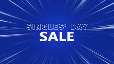 Singles Day satış etkinliği tanıtım animasyonu zoom hattı arka planında, animasyon tanıtımı Singles Day satış etkinliği, yeni yıl indirimi metni animasyonu, satış etkinlikleri