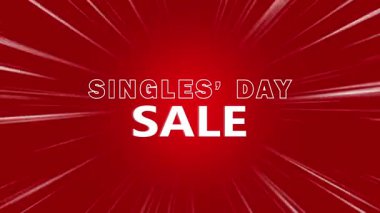 Singles Day satış etkinliği tanıtım animasyonu zoom hattı arka planında, animasyon tanıtımı Singles Day satış etkinliği, yeni yıl indirimi metni animasyonu, satış etkinlikleri