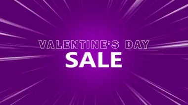 Sevgililer Günü etkinlik tanıtım animasyonu zoom line arka planda, bir sevgililer günü satış etkinliğinin tanıtımı, sevgililer günü satışı metninin animasyonu, satış etkinlikleri