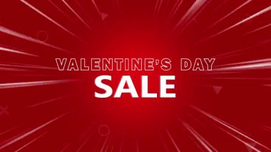 Sevgililer Günü etkinlik tanıtım animasyonu zoom line arka planda, bir sevgililer günü satış etkinliğinin tanıtımı, sevgililer günü satışı metninin animasyonu, satış etkinlikleri