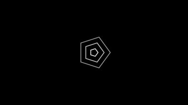 Yaratıcı radyo yayılımı, Soyut Dijital radyo dalgaları Pentagon difüzyon animasyonu kara arkaplan, Pentagon radyo dalgaları ileten radar, radyal ultrason 