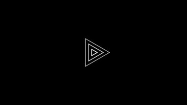 Yaratıcı radyo yayılımı, Soyut Dijital radyo dalgaları, Siyah zemin üzerinde üçgen difüzyon animasyonu, Radyo dalgaları ileten üçgen radar, radyal ultrason 