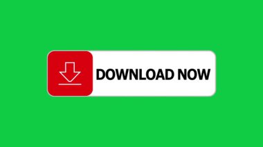 İndirmenin Yeşil Ekran Canlandırması Şimdi imleç simgesinin imleç simgesi ile basit bir animasyonu ile düğmeye basın Şimdi İndirme düğmesine tıklayın, İndirme Animasyonu Şimdi İndirme düğmesine basın, Şimdi İndirme düğmesine basın