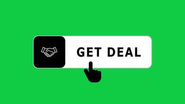 İmleç simgesinin basit animasyonu imleç simgesi ile Get Deal düğmesine basmak, Get Deal düğmesine basmak, Get Deal animasyonu, Get Deal animasyonu, Get Deal animasyonu