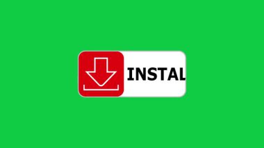 Kurulumunun yeşil ekran animasyonu Şimdi imleç simgesinin imleç, basit canlandırması ile düğmeye basın şimdi yükle düğmesine tıklayın, şimdi kurulum düğmesine basın, şimdi kurulum düğmesine basın