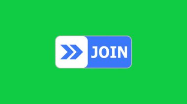 İmleç simgesinin imleç simgesi ile şimdi birleşmenin yeşil ekran animasyonu şimdi düğmesine basın, şimdi katılın düğmesine tıklayın, şimdi katılın animasyonu, şimdi düğmeye basın