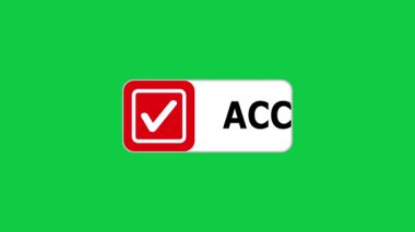 İmleç simgesinin basit canlandırması imleç simgesi ile Yeşil Ekran Canlandırması, Kabul Edin düğmesinin canlandırması, Kabul Edin düğmesinin canlandırması, Kabul et düğmesinin canlandırması