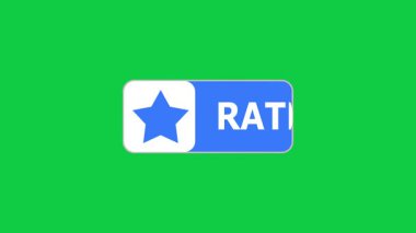İmleç simgesinin imleç simgesi ile Oranla düğmesinin yeşil ekran animasyonu, İmleç simgesinin basit animasyonu Rate us düğmesine tıklaması, Rate us animation, Rate us us animasyonu