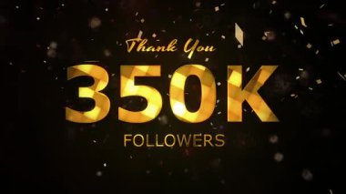 350K takipçileri kutlama animasyonu, 350.000 takipçi teşekkürler video, havai fişekler, konfeti partisi efektleri, sosyal medya devinimtaşı animasyonu, 350 bin takipçi kutlaması