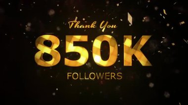 850 bin takipçi kutlama animasyonu, 850 bin takipçi teşekkür videosu, havai fişekler, konfeti partisi efektleri, sosyal medya devinim hareketi animasyonu, 850 bin takipçi kutlaması