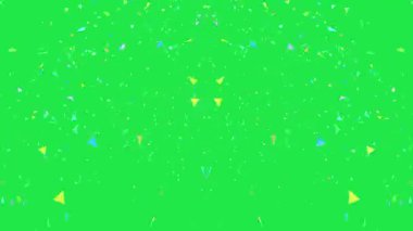 Konfeti partisi patlamaları saydam bir arka planda luma mat kanalı ile, renkli konfetilerin bir doğum günü partisinde düşmesi, karnaval üzerine renkli konfeti sokak animasyon konseptine düştü