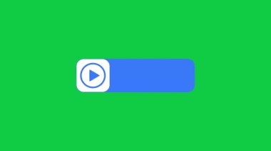 Yeşil ekranda imleci olan video çubuğu animasyonu, imleç simgesinin basit animasyonu, Video çubuğu şekli, Video çubuğu düğmesinin animasyonu, Video çubuğu şekli animasyonu