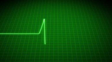 3D Parlayan Kalp çizgisi animasyonu, kalp atışı çizgisi, elektrokardiyogram, kalp atışı çizgileri, neon kalp atışı animasyonu, ECG kardiyogram Oscilloscope, elektrokardiyogram kalp atışı.