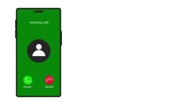 Şeffaf arkaplan üzerinde mobil motifi olan gelen arama zil simgesi, gelen arama simgesi canlandırması, titreşen yeşil arkaplanı olan titreşimli bir telefon içeren gelen arama simgesi