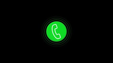 Siyah arkaplanda radyo dalgası sinyal animasyonuna sahip simge aranıyor, simge titreşim canlandırması çağrılıyor, arkaplanda şeffaf arkaplan telefonu çağrısı, gelen arama simgesi canlandırması