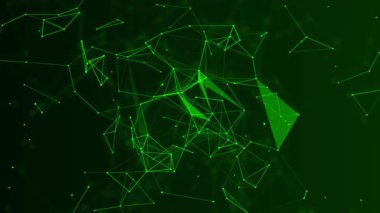 animasyon fütüristik soyut fraktal pleksus kalıbı arka plan, teknoloji ağı bağlantı hareketi konsepti. animated complex Dijital Ağ Teknolojisi, Büyük Veri, Yapay Zeka