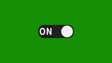 düğmeyi aç ve canlandır. cep telefonu kaydıracını aç UI çubuk izole video animasyonunu döndür. Modern kullanıcı arayüzü tasarımı için en küçük renk değiştirme düğmesini animasyonla kapat