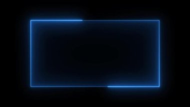 HUD, UI, GUI fütüristik kullanıcı dikdörtgen arayüz ekran animasyonu. Bilimkurgu Dikdörtgen Çerçeve Konsepti Fütürist HUD Arayüz Ekran Tasarımı. Metin çarpımı için kopyalama alanı olan dikdörtgen simge.