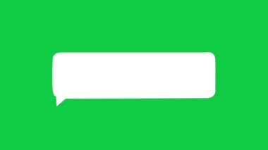 Konuşma balonu Sohbet animasyonu alfa kanalı ile şeffaf arka planda açılır mesaj. Metin için konuşma balonu animasyonu. Yorumlar için sohbet penceresi, kopyalama alanı olan iletiler