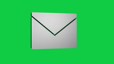 Gelen Kutusu Yeni Mesaj. Ekrandaki bülten. 3D canlandırma işlemi. İş mektupları. İnternet reklamcılığı konsepti. iletişim sosyal medyası