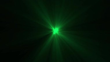 Soyut döngü merkezi yanıp sönen parlak yıldız optik ışık mercekleri siyah arka planda canlanma, yüksek kaliteli güneş ışınları ışık efektleri, parlaklık dizisi ya da ışık efektleri