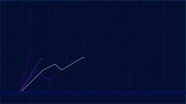 Finansal ve bankacılık veri analizi. İş stratejisi ve Dijital. Soyut arkaplanda grafik yukarı taşınıyor. Soyut borsa ve değişim animasyonu
