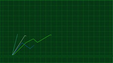 Finansal ve bankacılık veri analizi. İş stratejisi ve Dijital. Soyut arkaplanda grafik yukarı taşınıyor. Soyut borsa ve değişim animasyonu
