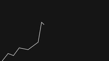 Yükselen çizgi grafiği. Başarılı büyüme eğilimi grafiği yükseliyor. Finansal veriler ve diyagramlar. Piyasa Toparlanma Konsepti. Şeffaf arkaplan üzerine parlayan borsa finans grafiği