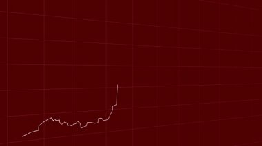 Borsa yatırımlarının kara fon ticaretinin çizelgesi. Finansal iş şeması çizelgeleri ve hisse senedi numaraları zaman içinde dinamik olarak karı gösteriyor.