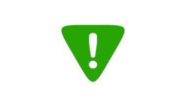 Uyarı simgesi Animasyon Tehlike Alarmı Yol Uyarı İşareti Hata Sinyali Acil Durum İşareti Sembolü Şeffaf Arkaplanda. arızalı ve çarpıtma efektli animasyon