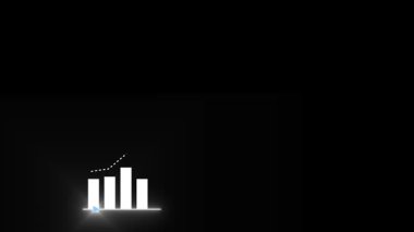 Grafik grafiğindeki iş büyümesi konsepti pazarlama satışlarının gelecekteki hedefe arttığını gösteriyor. Ekonomik ilerleme çizelgesi. Yatırım analizi grafiği Mükemmel bir şirket yükselişi.