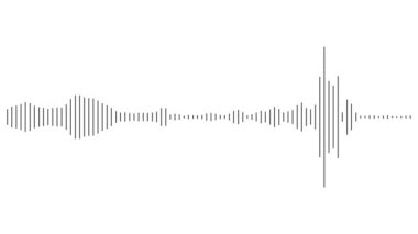 Animasyon ses dalgası tayfı. Ses dalgası oluştur. Soyut Ses Dalgaları Arkaplanı. Şeffaf arkaplanda Ses Dalga Dijital Frekansı