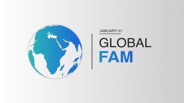 Küresel Aile Günü Dalga arka planında pürüzsüz bir döngü ile Bağlantı ve Dünya Barışı Animasyonunu Kutluyor