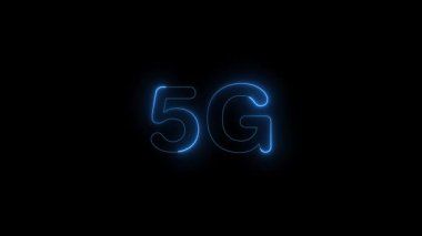 Siyah arka planda bulut hesaplama teknolojisi olan 5G internet ağı. Dijital şehirde 5G bulut ağı, veri transferi. Dijital verilerin 5G bağlantısı ve geleceksel bilgi