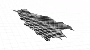 Brezilya harita animasyonu, Parlayan neon Brezilya haritası animasyon arka planı. Kırsal alan çizgisi animasyonu. Coğrafya için dijital ülke ana hatları simgesi