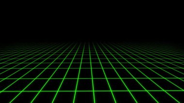 3D grid looping animation on black background. Abstract Futuristic motion background. Looping 3D animation grid tunnel background