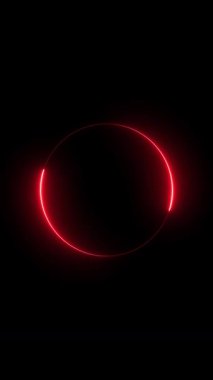 Abstract beautiful glowing neon frame circle loading bar animation on black background. beautiful neon loading bar animated background.  glowing neon light circle loading icon