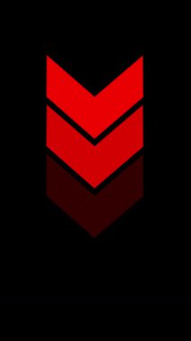 Arrow icon concept animation, arrows sign from top to  bottom animation on black background. animation button with arrow flashing from top to  bottom swipe of the arrow