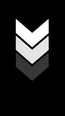 Arrow icon concept animation, arrows sign from top to  bottom animation on black background. animation button with arrow flashing from top to  bottom swipe of the arrow