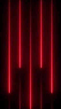 Glowing neon lines animation moving from top to bottom vertically. abstract flying in futuristic corridor colorful laser neon lines with triangles, seamless loop 