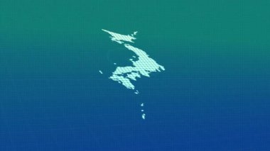 Japan map animation, Glowing neon Japan map animation background. country territory outline animation. 3d Digital country outline for geography