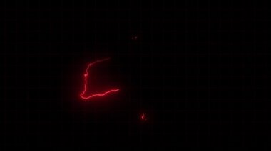 Australia map animation, Glowing neon Australia map animation background. country territory outline animation. Digital country outline icon for geography