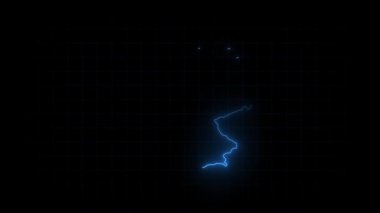 Germany map animation, Glowing neon Germany map animation background. country territory outline animation. Digital country outline icon for geography